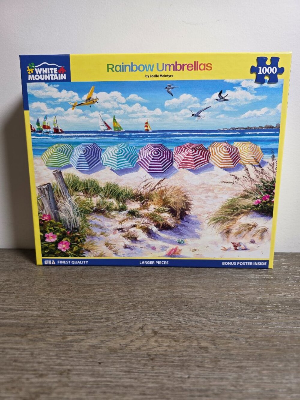 Rainbow Umbrellas - 1000 Piece Jigsaw Puzzle by White Mountain 2024
